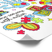 Iedereen communiceert anders Autisme maand AUT Poster (Hoek)
