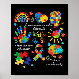 Iedereen Communiceert Anders Autisme Neurodiversit Poster