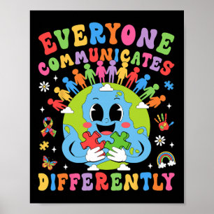 Iedereen communiceert anders Autisme Spraak Th Poster