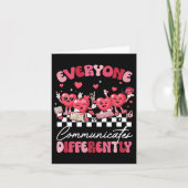 Iedereen Communiceert Anders Autisme Valentijn Kaart (Voorkant)