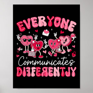 Iedereen Communiceert Anders Autisme Valentijn Poster