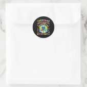 Iedereen communiceert anders dan de autisme spraak ronde sticker (Tas)