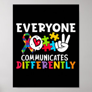 Iedereen communiceert anders dan logopedische ther poster