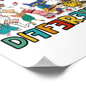 Iedereen communiceert anders Grappig Boek Kinder Poster (Hoek)