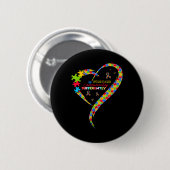 Iedereen Communiceert Anders Hart Autism Awareness Ronde Button 5,7 Cm (Voorkant /achterkant)