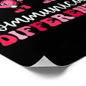 Iedereen communiceert anders hart autisme val poster (Hoek)