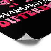 Iedereen communiceert anders hart autisme val poster (Hoek)