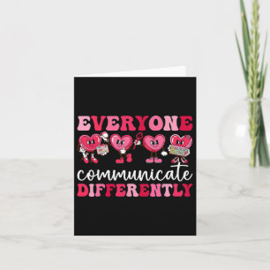 Iedereen communiceert anders Hart Autisme Waarde Kaart