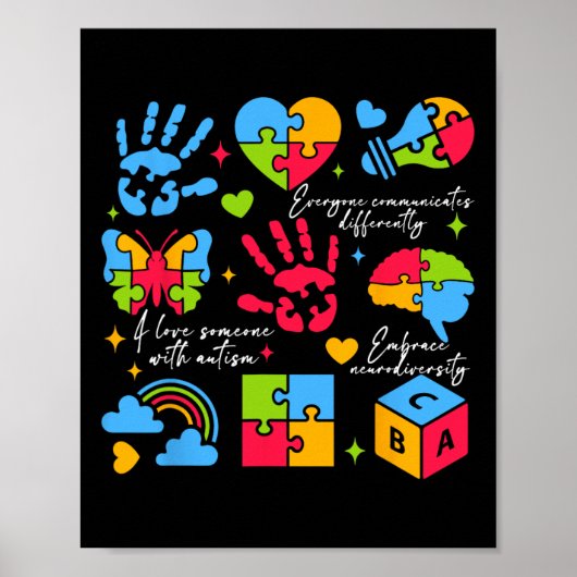 Iedereen communiceert anders over neurodiversiteit poster (Voorkant)