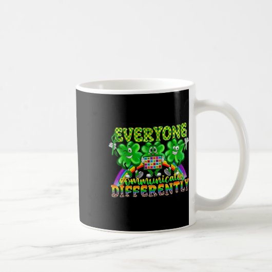 Iedereen Communiceert Anders Patrick's Day Spe Koffiemok (Rechts)