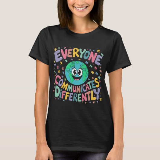 Iedereen Communiceert Anders Speciale Educatie T-shirt (Voorkant)