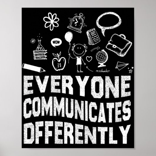 Iedereen communiceert anders Speciale onderwijs Poster (Voorkant)