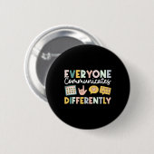 Iedereen communiceert anders Speciale onderwijs Ronde Button 5,7 Cm (Voorkant /achterkant)