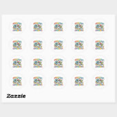 Iedereen communiceert anders Spraak Autisme 1 Ronde Sticker (Vel)