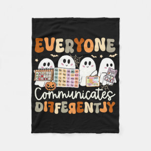Iedereen communiceert anders Spraaktherapie H Fleece Deken
