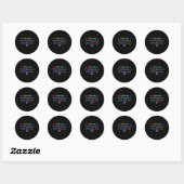 Iedereen communiceert verschillend Autisme Bewust Ronde Sticker (Vel)
