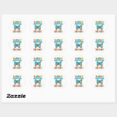 Iedereen communiceert verschillend Autisme Bewust Ronde Sticker (Vel)