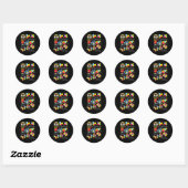 Iedereen communiceert verschillend Autisme Bewust Ronde Sticker (Vel)