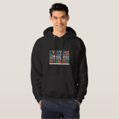 Iedereen communiceert verschillend Autisme Bewusth Hoodie (Voorkant volledig)