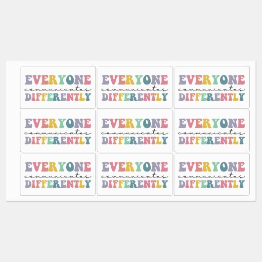 Iedereen communiceert verschillend, de Steun van d Labels (Vel)