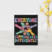 Iedereen communiceert verschillend speciaal onderw kaart (Gele Bloem)