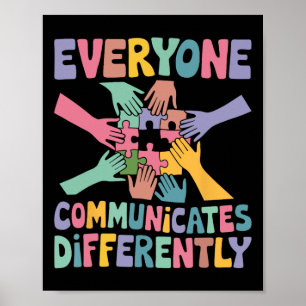 Iedereen communiceert verschillend speciaal onderw poster