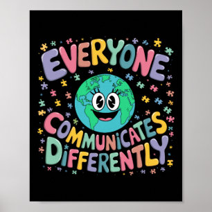 Iedereen communiceert verschillend speciaal onderw poster