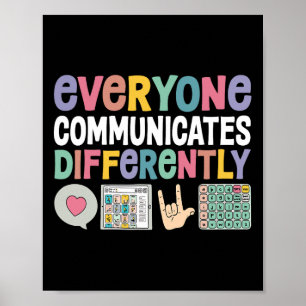 Iedereen communiceert verschillend speciaal onderw poster