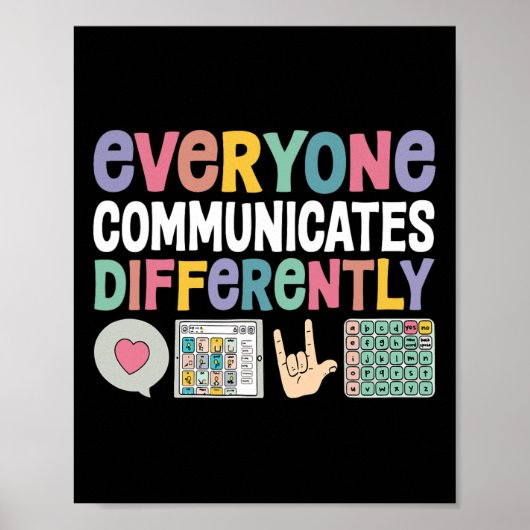 Iedereen communiceert verschillend speciaal onderw poster (Voorkant)