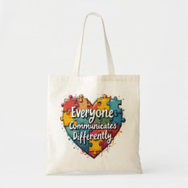 Iedereen communiceert verschillend tote bag