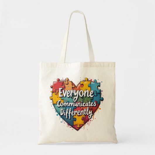 Iedereen communiceert verschillend tote bag (Voorkant)