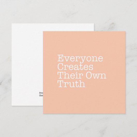 Iedereen Creëer zijn eigen Truth Note Card Notitiekaartje (Voorkant / Achterkant)