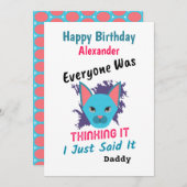 Iedereen dacht dat het gelukkig was om de verjaard (Voorkant / Achterkant)