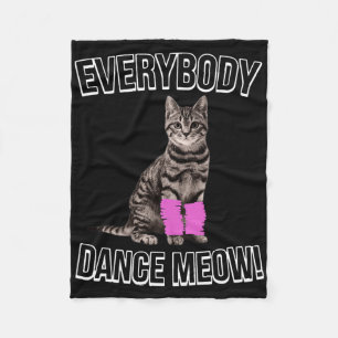 Iedereen Dans Miauw Kitten Kat Grappig Dansende Ka Fleece Deken