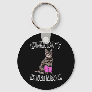 Iedereen Dans Miauw Kitten Kat Grappig Dansende Ka Sleutelhanger