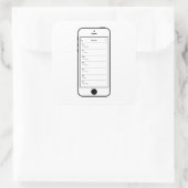 IEDEREEN DENKT DAT JE EEN VUILNISSMS-STICKER BENT VIERKANTE STICKER (Tas)