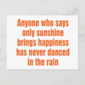 Iedereen die alleen maar zonneschijn zegt, brengt  briefkaart (Voorkant)