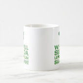 Iedereen die Da Leprechaun ziet zeggen: Ja Meme Koffiemok (Center)