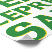 Iedereen die Da Leprechaun ziet zeggen: Ja Meme Poster (Hoek)