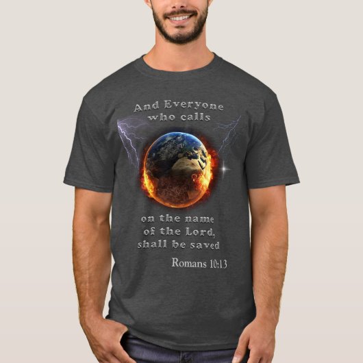 Iedereen die de naam van de Heer aanroept T-shirt (Voorkant)