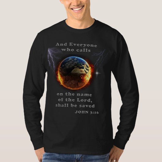 Iedereen die de naam van de Heer aanroept T-shirt (Voorkant)