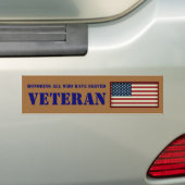 Iedereen die een Veteran-Bumpersticker heeft gedie Bumpersticker (Op auto)