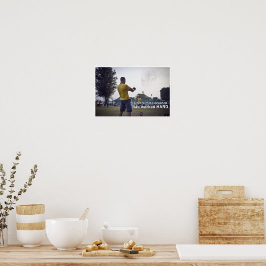 Iedereen die erin geslaagd is, heeft HARD gewerkt Poster (Keuken)