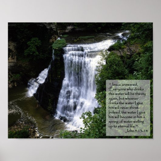 iedereen die het water drink dat ik hen geef, zal poster (Voorkant)