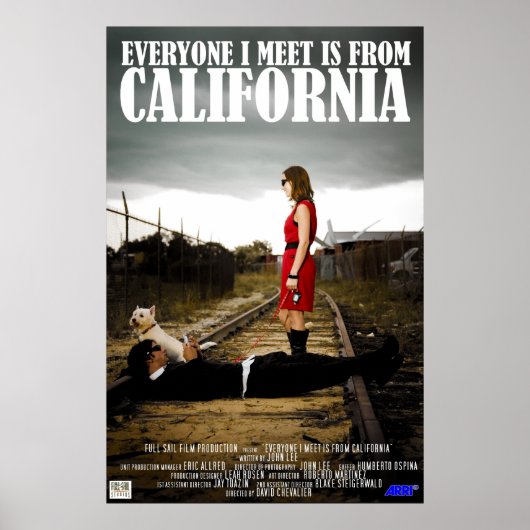 Iedereen die ik ontmoet is uit Californië Poster (Voorkant)