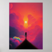 Iedereen die in kleurrijke wolken loopt poster (Voorkant)