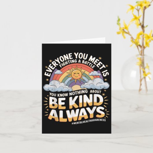 Iedereen die je ontmoet, vecht tegen een vechttand kaart (Gele Bloem)