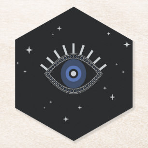 Iedereen die ogen ziet beschermen tegen het kwade  kartonnen onderzetters