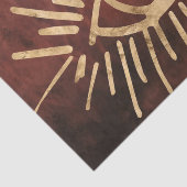 Iedereen die oog ziet, heldere gouden kreet in noo tissuepapier (Detail)