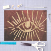 Iedereen die oog ziet, heldere gouden kreet in noo tissuepapier (Craft)